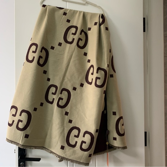 Multicolor Check Print Long Flowy Cashmere Scarf - Picture 5 of 7